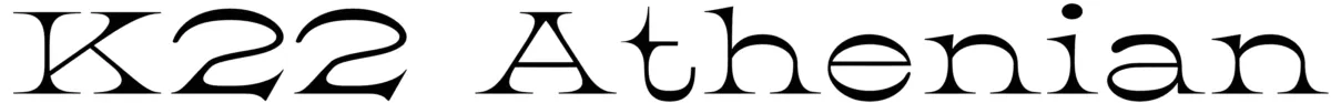 K22 Athenian Wide Font 1