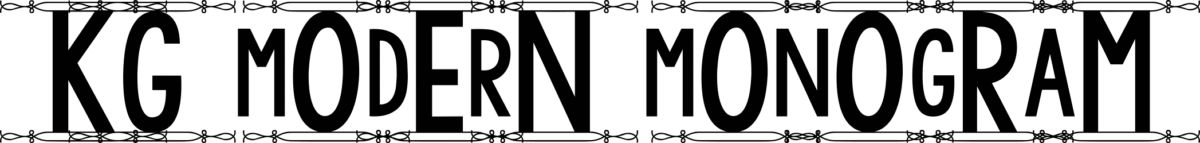 KG Modern Monogram Font 1