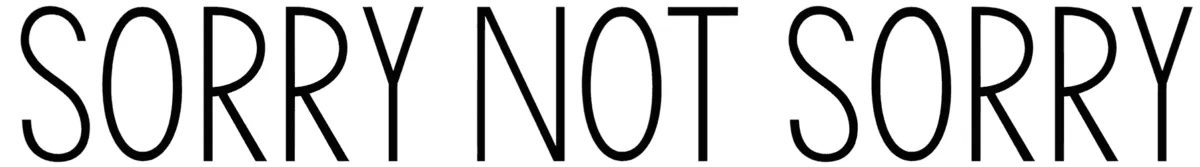 KG Sorry Not Sorry Font 1