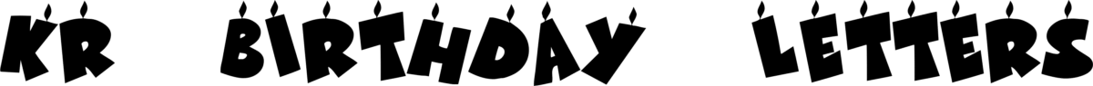 KR Birthday Letters Font 1