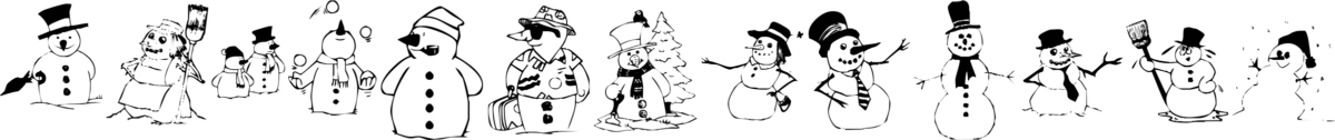 KR Snow People Font 1