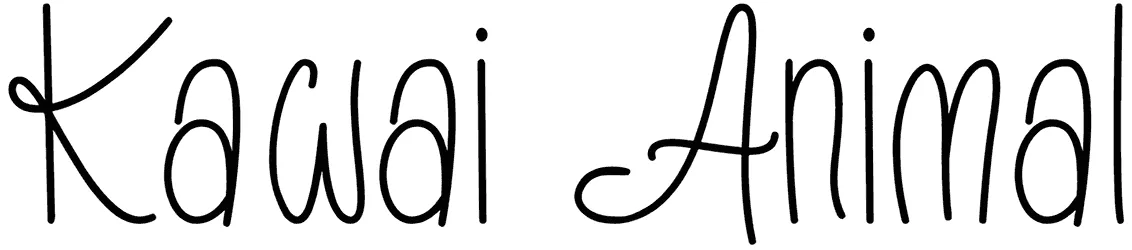 Kawai Animal Font 1