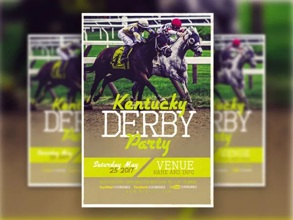Kentucky Derby Flyer and Poster Template 1