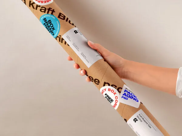 Kraft Packaging Tube Mockup 1