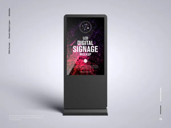 LCD Digital Signage Stand Mockup 1