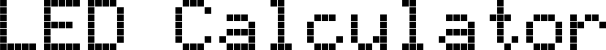 LED Calculator Font 1