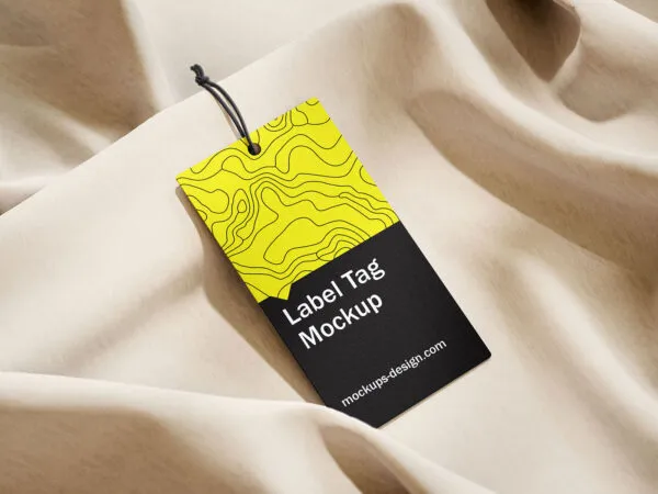 Label Tag on Fabric Mockup 1