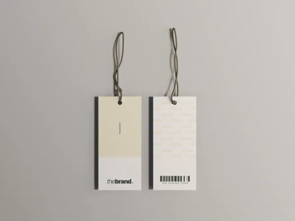 Label Tags Mockup in Facing View 1