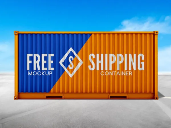 Large Strong Shipping Container Mockup 1