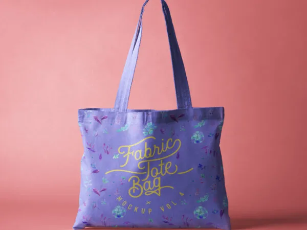 Large Tote Bag with Long Handles Mockup in Front View 1