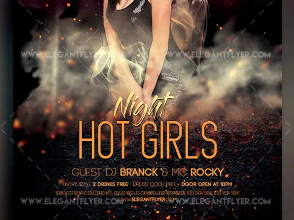 Lava Fuming Modern Party Flyer Along with Facebook Cover Templates 1