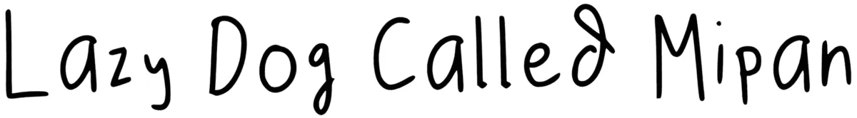 Lazy Dog Called Mipan Font 1