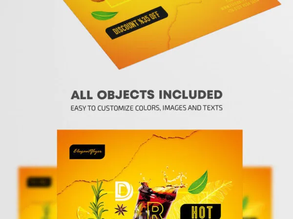 Leafy Cookies and Drinks Cafe Flyer Template 1