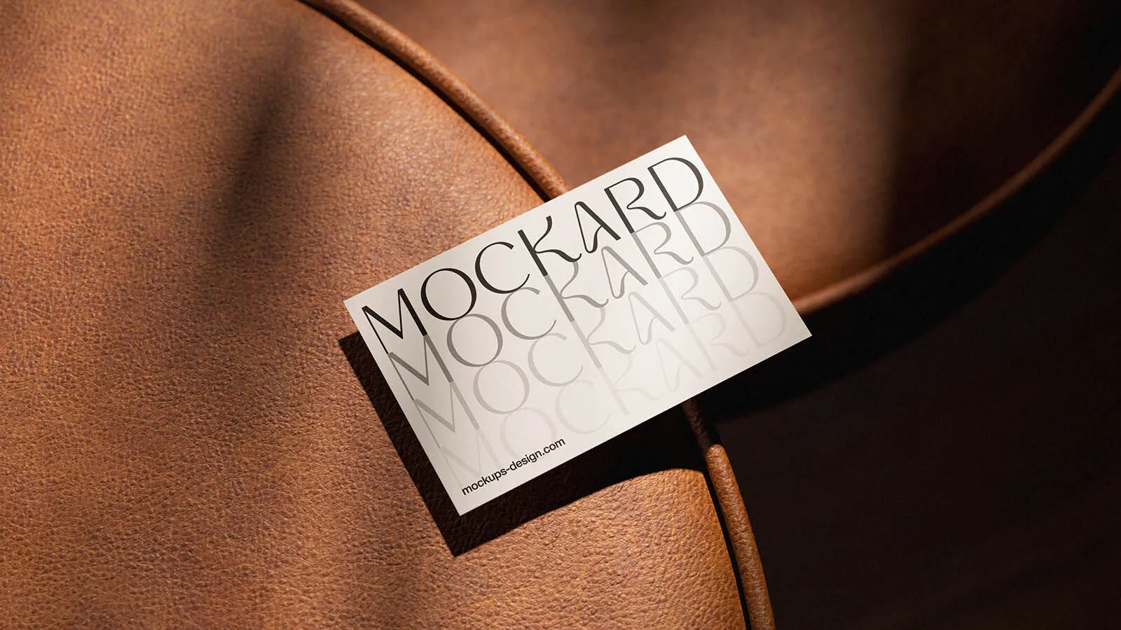 Leather Sofa Business Card Mockup Image 1 Designers Lab