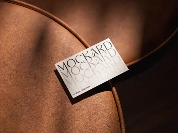 Leather Sofa Business Card Mockup Image 1 Designers Lab
