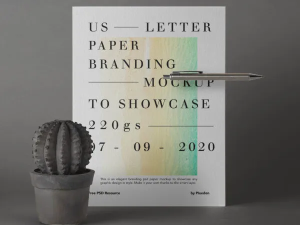 Letterhead Paper and a Pen Mockup 1