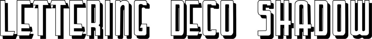 Lettering Deco Shadow Font 1