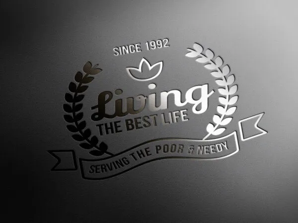 Letterpress Logo Mockup on a Dark Background 1