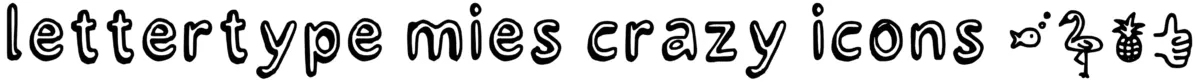 Lettertype Mies Crazy Icons Font 1