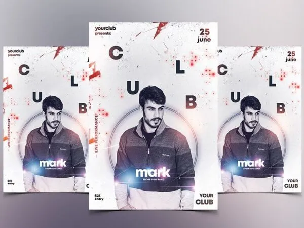 Light DJ Performance Flyer Template 1