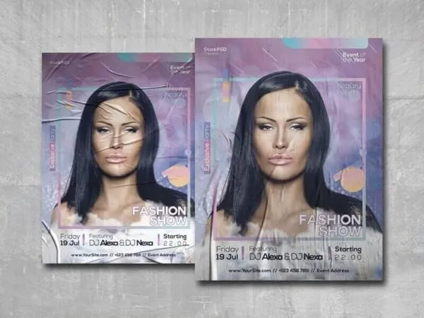 Light Fashion Show Event Poster Template 1