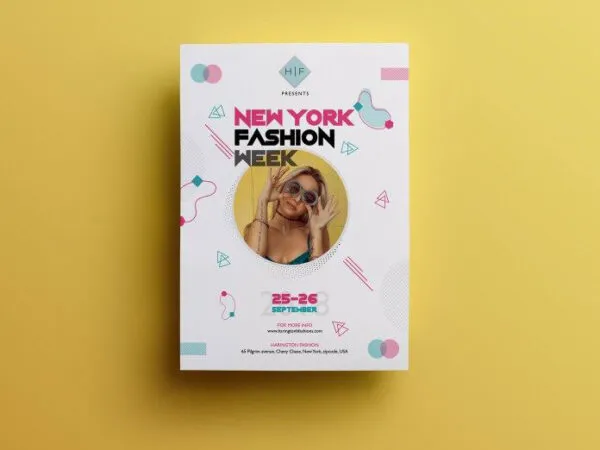 Light Minimalistic Fashion Event Flyer Template 1