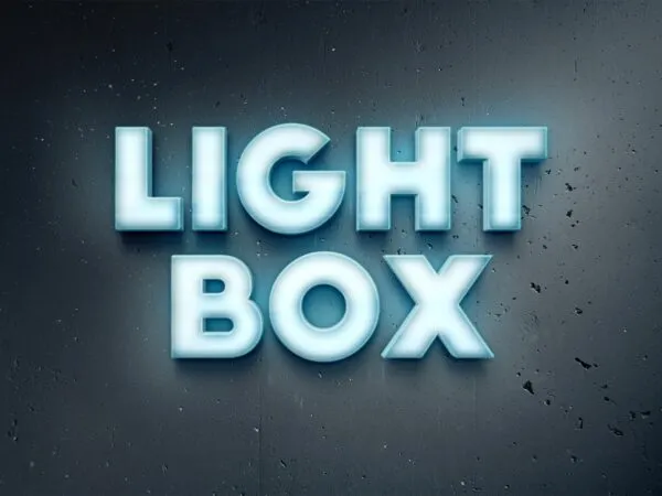 Lightbox Text Effect 1