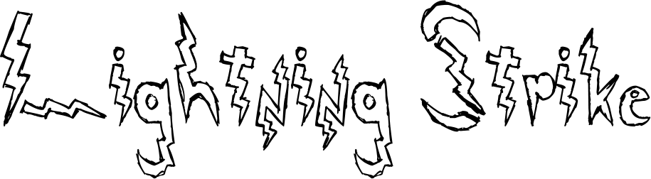 Lightning Strike Font 1