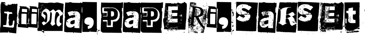 Liima paperi sakset Font 1
