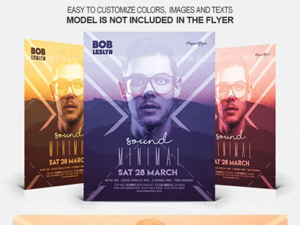 Lines and Landscape Sound Club Flyer Template Plus a Facebook Cover 1