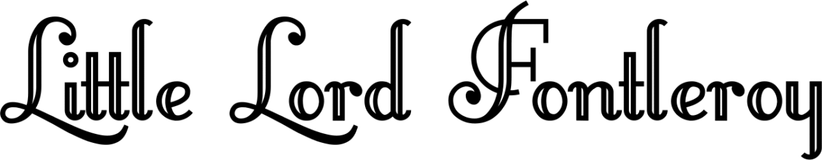 Little Lord Fontleroy Font 1