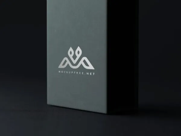 Logo Mockup on Rectangular Box in Front Sight 1
