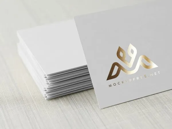 Logo on Card Mockup in Close up View 1