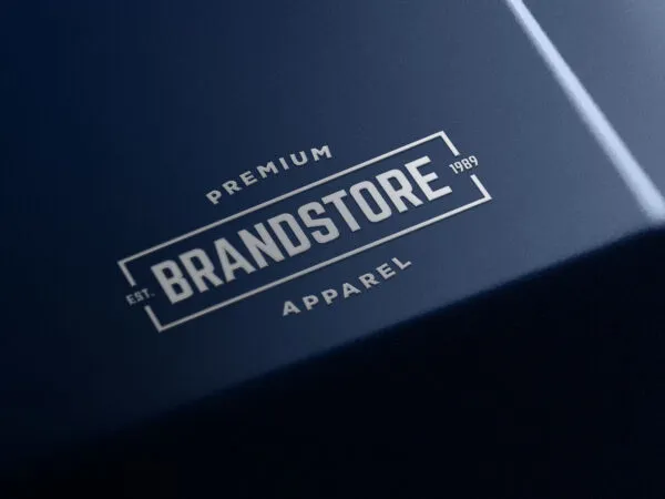 Logo on a Metallic Surface Branding Mockup 1