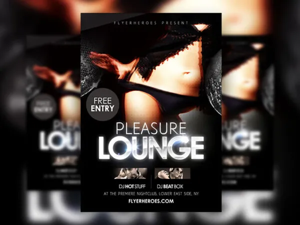 Lounge Flyer Template Featuring Dark Modern Scene 1