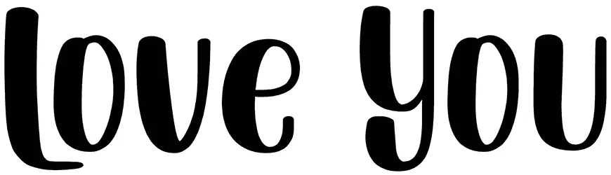 Love You Font 1