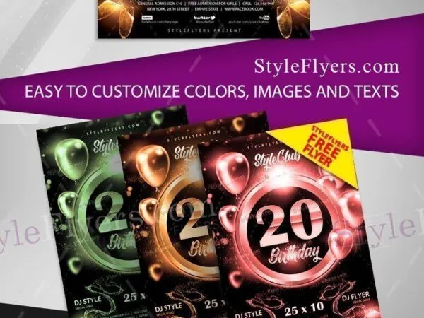 Luxurious Birthday Party Flyer Template 1