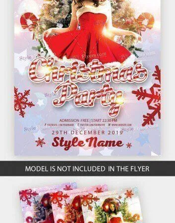Luxurious Christmas Party Flyer Template 1