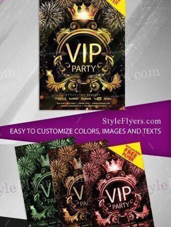 Luxurious Classy VIP Party Flyer Template 1