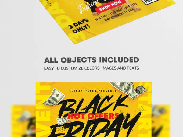 Luxury Border Black Friday Flyer Template 1
