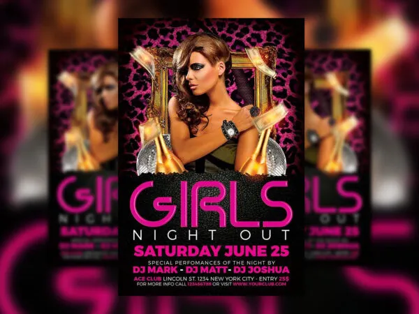 Luxury Ladies Night Party Flyer Template 1