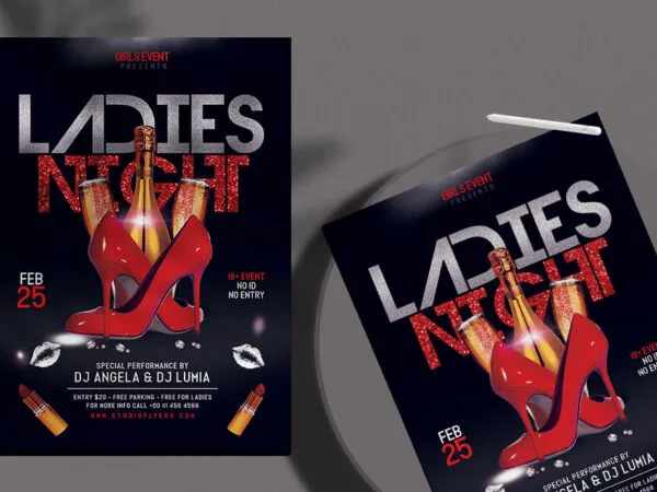 Luxury Ladies Nightclub and Concert Flyer Template 1
