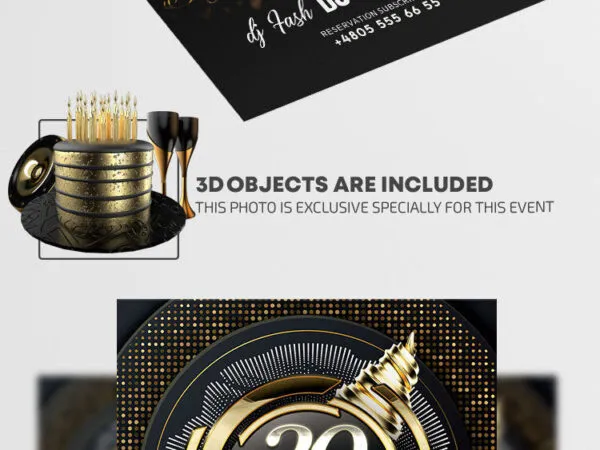 Luxury Modern Anniversary Flyer Template 1