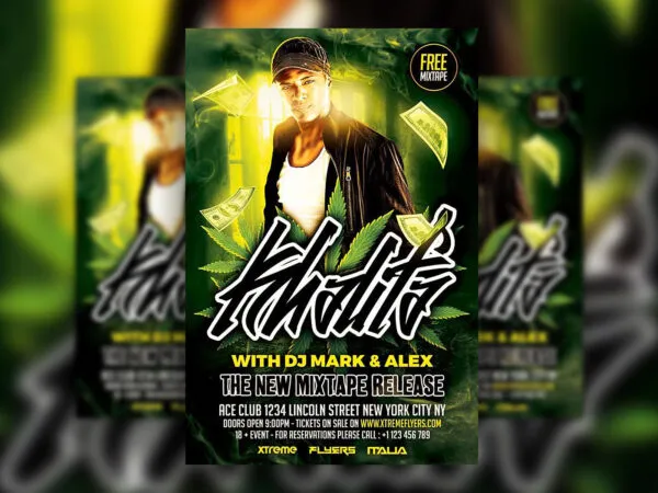 Luxury Music Party Flyer Template 1