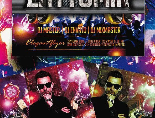 Luxury Playful Special Guest Club and Party Flyer Template 1