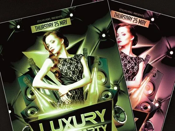 Luxury Sparkle Night Party Flyer Template 1