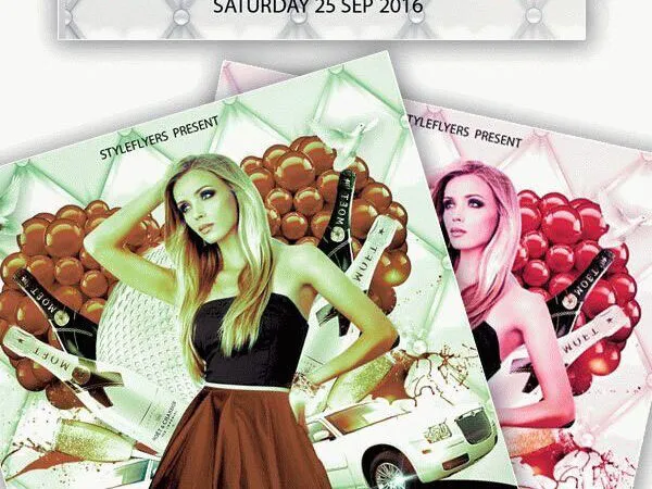 Luxury Splash Limo Party Flyer Template 1