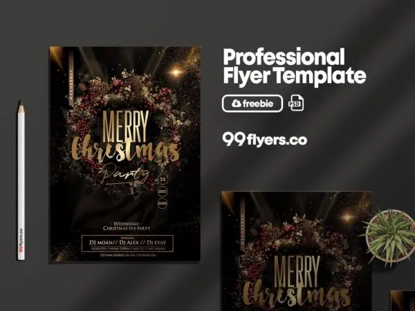 Luxury X Mas Party Flyer Template 1
