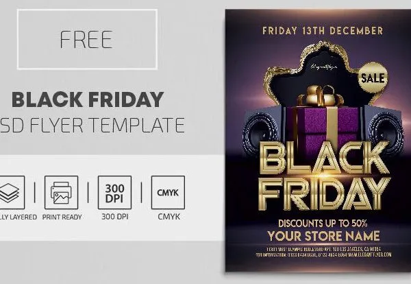 Luxury and Elegant Black Friday Flyer Template 1