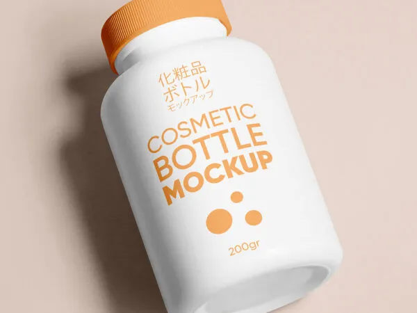 Lying Cosmetic Bottle Mockup 1